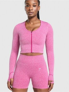 Gymshark Pink lift Seamless jacket size M